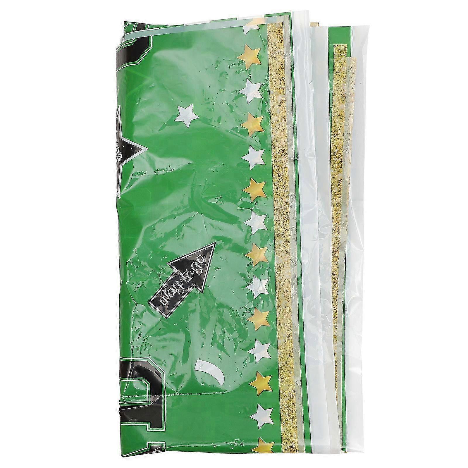 Party Table Cloth Graduation Table Decor Fine Workmanship Rectangular Display Table Green 1Pcs