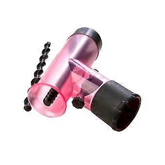 Draagbare haarroller/kruller, 3-delige set met roze föhnmondstuk voor styling