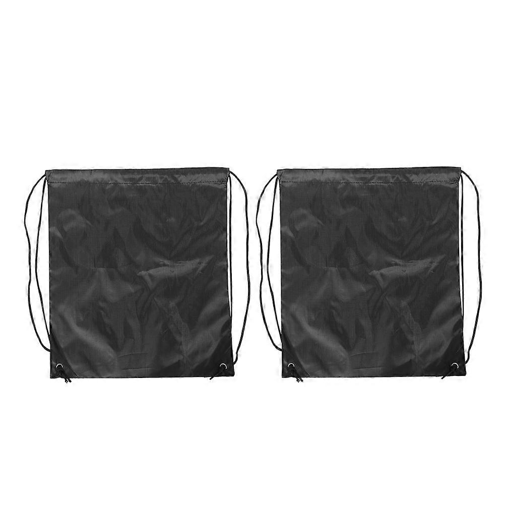 Waterproof Motorcycle Bags for Storage 2Pcs Drawstring Black Backpack
