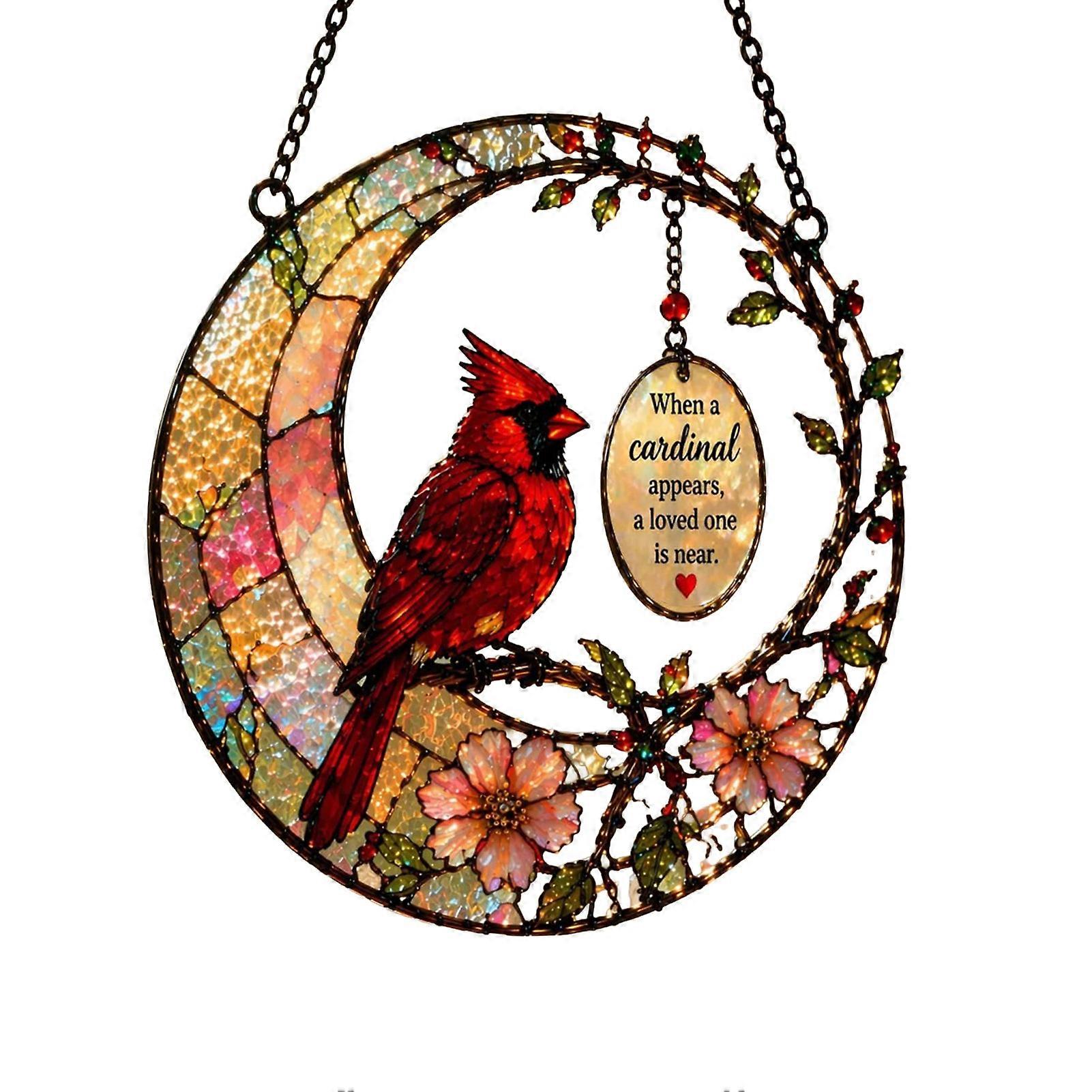 Cardinal Window Suncatcher Decorative Memorial Gift
