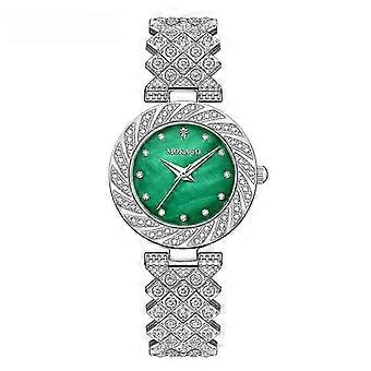 MOKAGO Damen-Luxusuhr – Grünes Zifferblatt mit Diamantakzenten | Elegante Modeuhr für stilbewusste Frauen