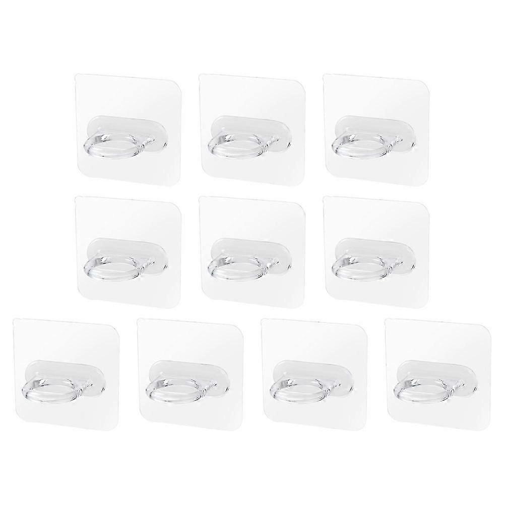 Adhesive Hook Rack Creative Wall Hanging Hook for Storage 10Pcs Transparent