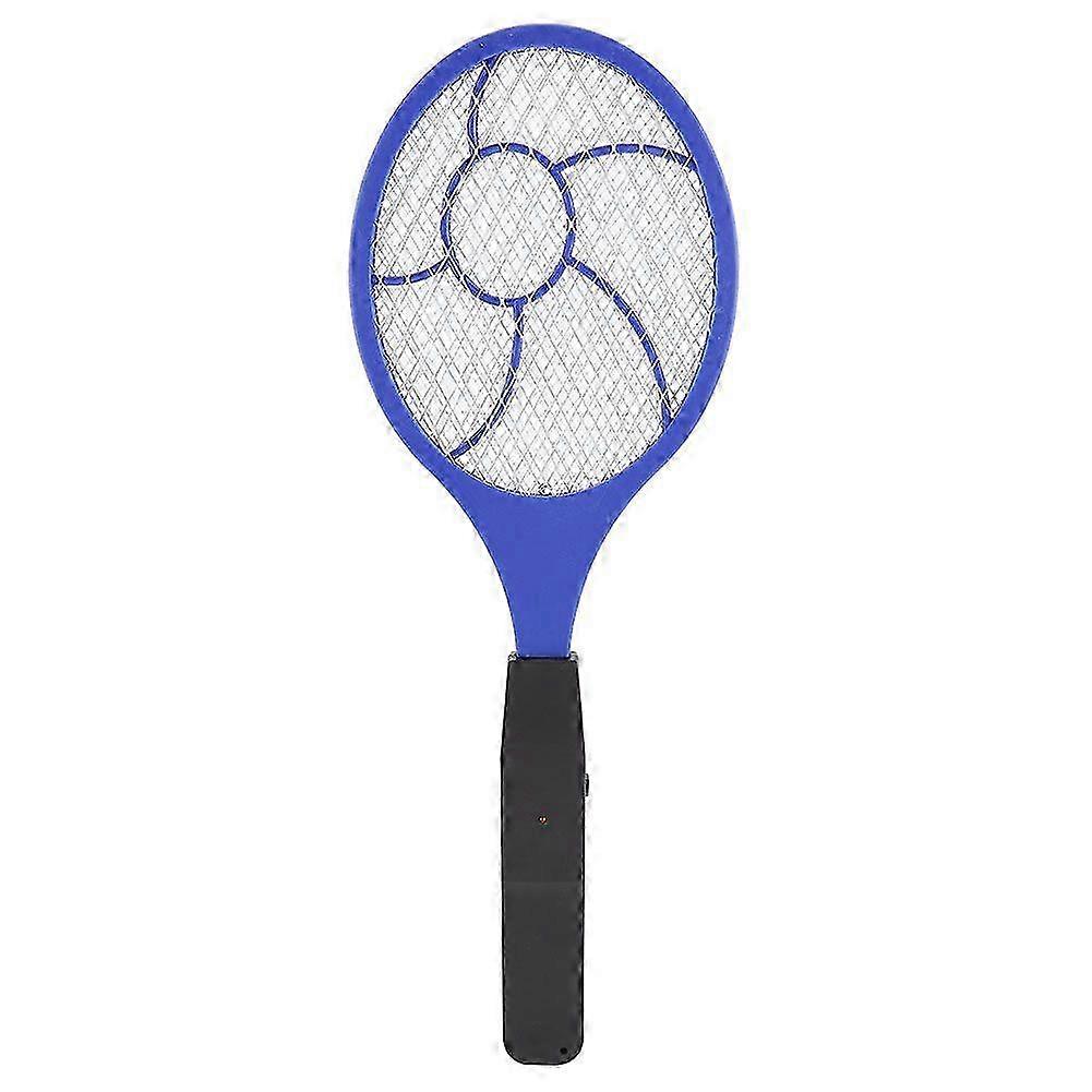 Three layer Electric Fly Mosquito Swatter Bug Zapper Racket Insects Killer (Blue)