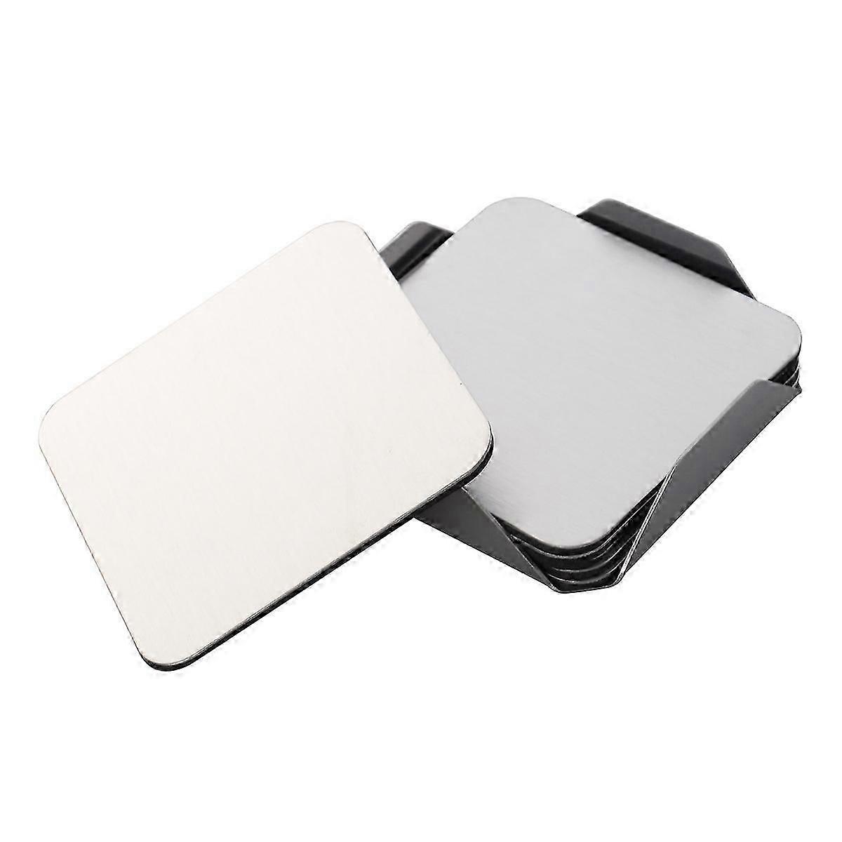 Compact Coasters Set, Stainless Steel with Non-slip Functionality for Home Use