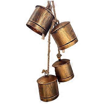 Kuhglocke, Metall, klingelnde Glocken für Haustiere, 1 Saite, Vintage-Ornament zum Aufhängen