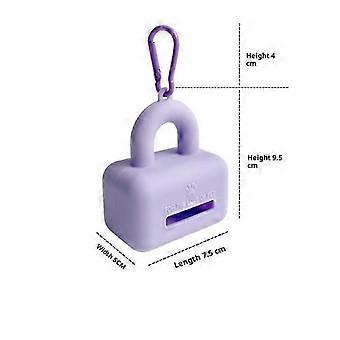 Dispensador de bolsas para excrementos de mascotas, soporte portátil de silicona para bolsas de desechos de perros con mosquetón, ideal para viajes, paseos y limpieza al aire libre. Herramientas y suministros portátiles. 26-27