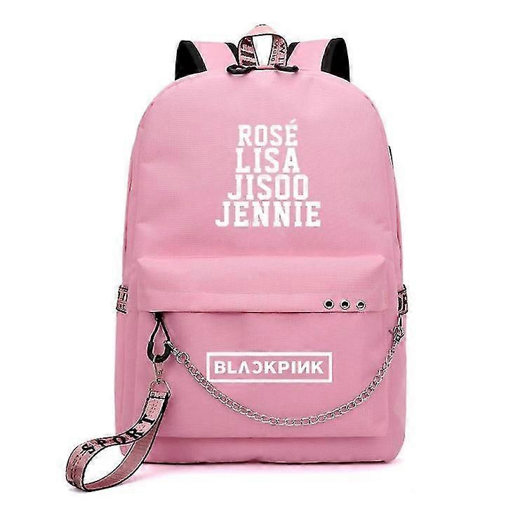 Usb Rechargeable Canvas Backpack(pink)