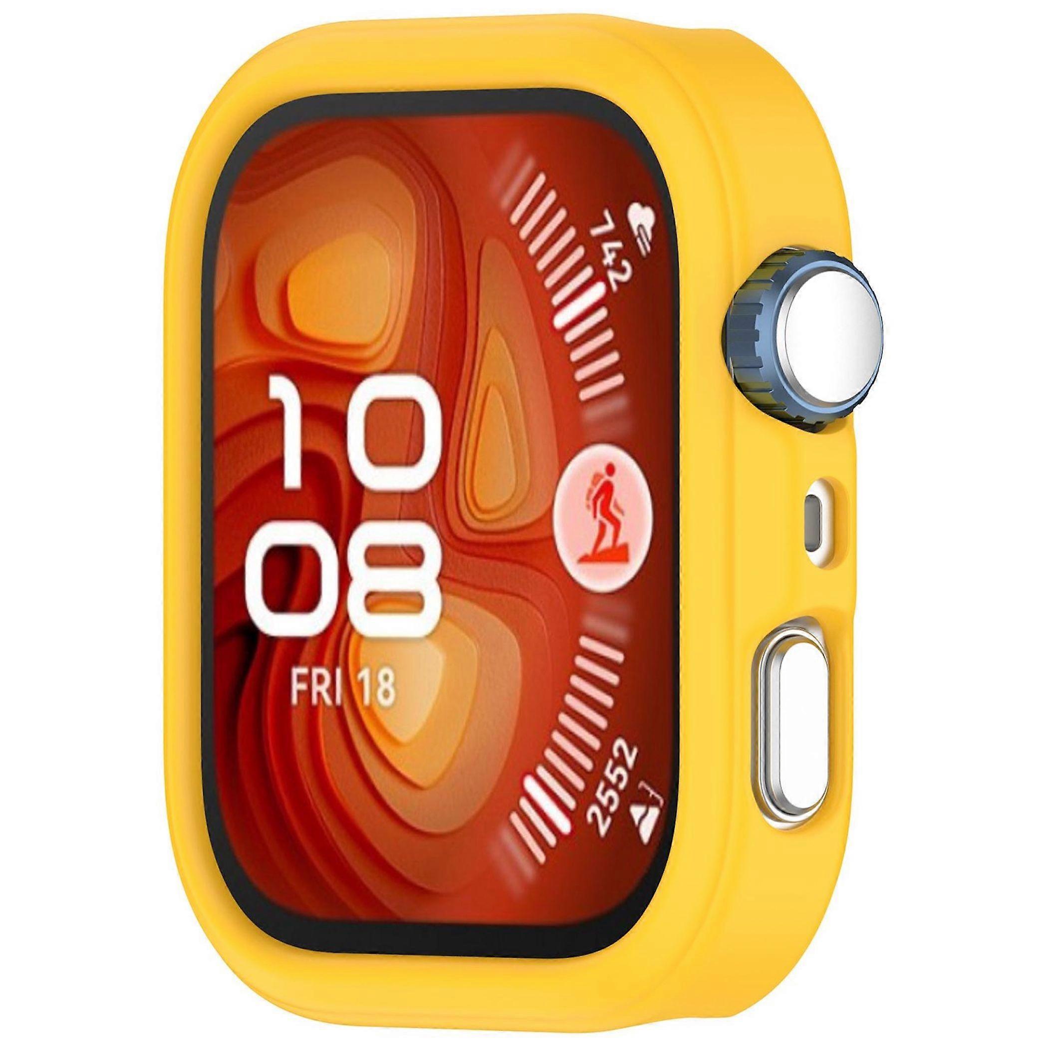 Silicone Protective Case for Huawei Watch Fit 4 Pro Half Coverage Protection Yellow