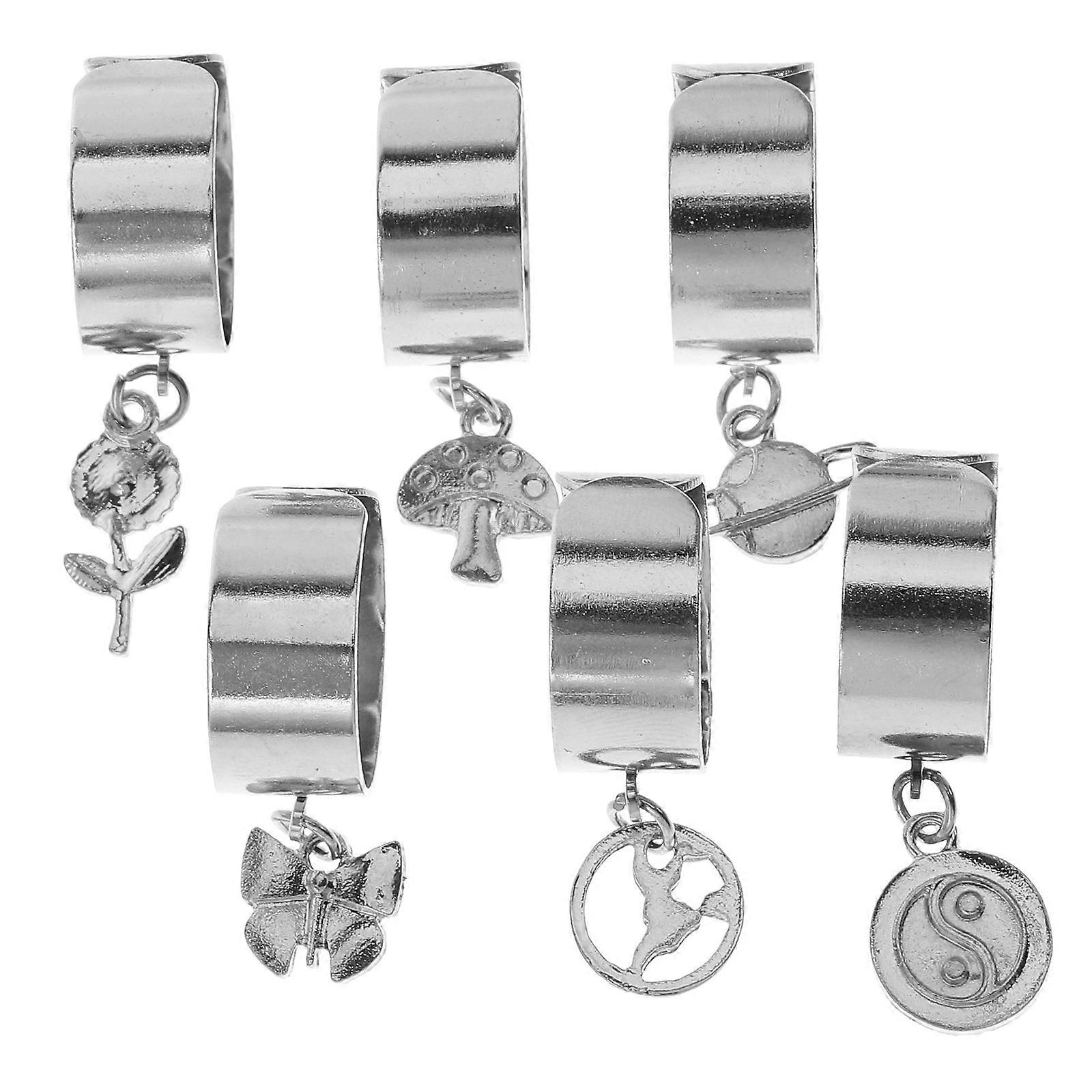 Adjustable Pendant Ring Creative Opening 6Pcs Decorative Set