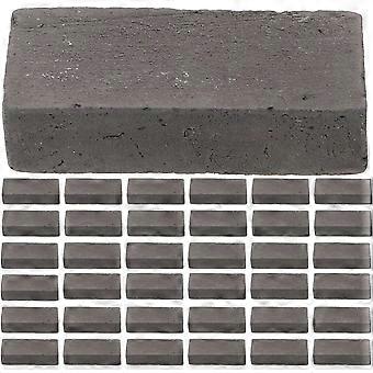 80Pcs Grey Mini Bricks for Aquarium Decorations Terrarium Landscape Building Blocks for Turtle Habitat Sand Table Bricks for Reptile Enclosure Scenery