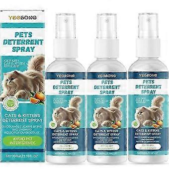 Spray repelente para gatos de interior - Disuasivo natural antiarañazos para muebles, con sabor amargo para facilitar el entrenamiento.