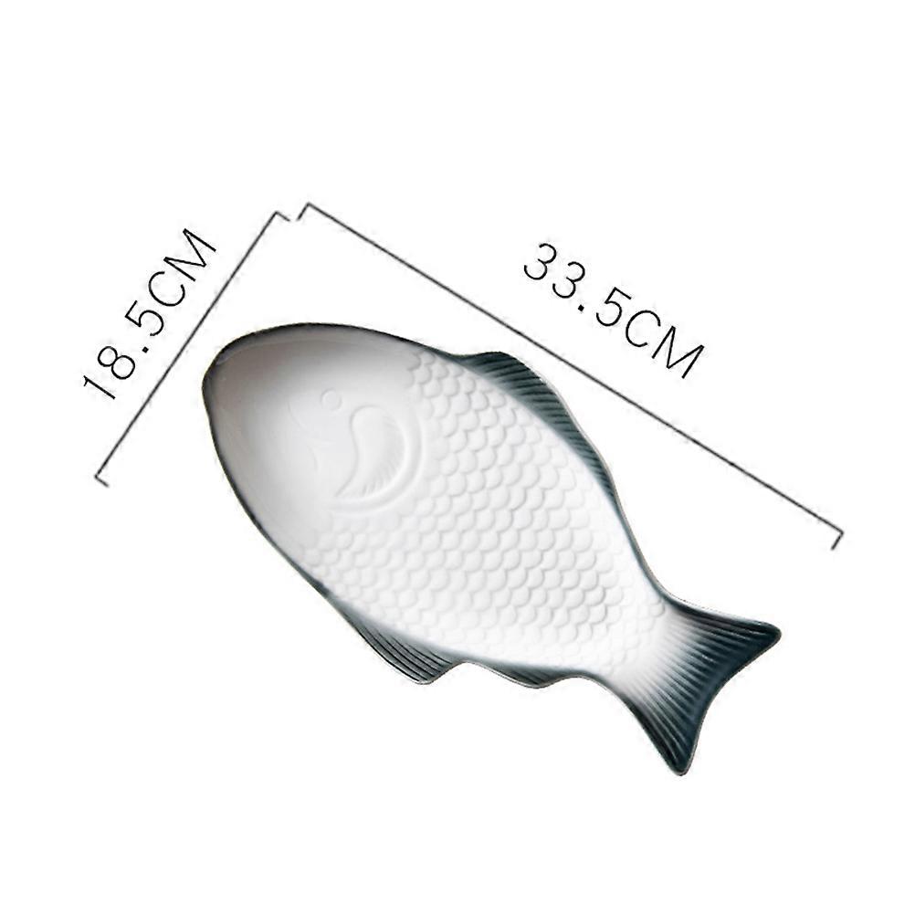 Creative Ceramic Plate Fish Shaped Dish for Snack Storage