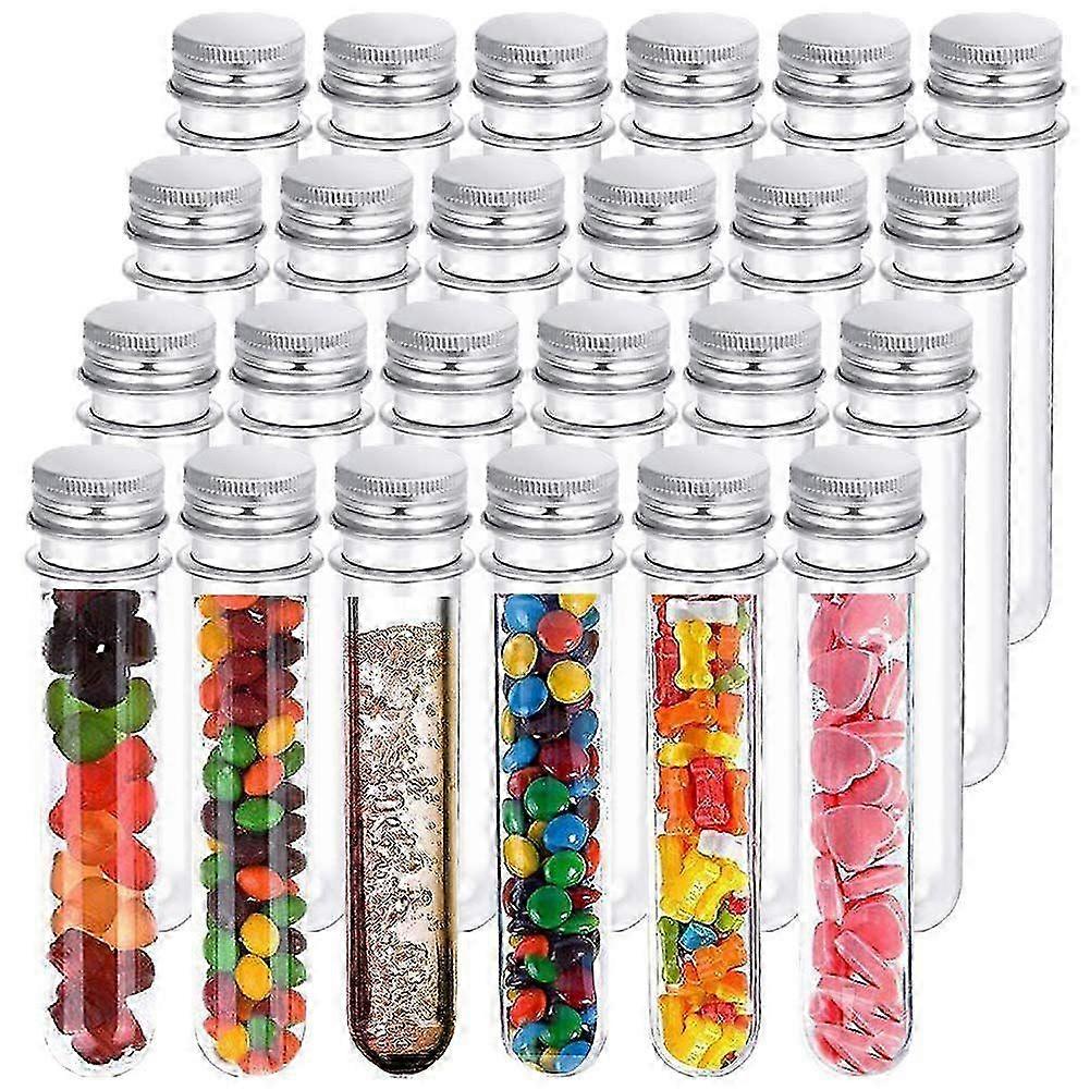 10Pcs Plastic Test Tubes Gift Sample Tubes with Caps