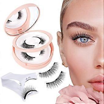 Magnetic Eyelashes Set - Reusable Fluffy Magnetic Eyelashes with Applicator, No Glue Required - Easy to Put on and Take Off for All Day Comfort