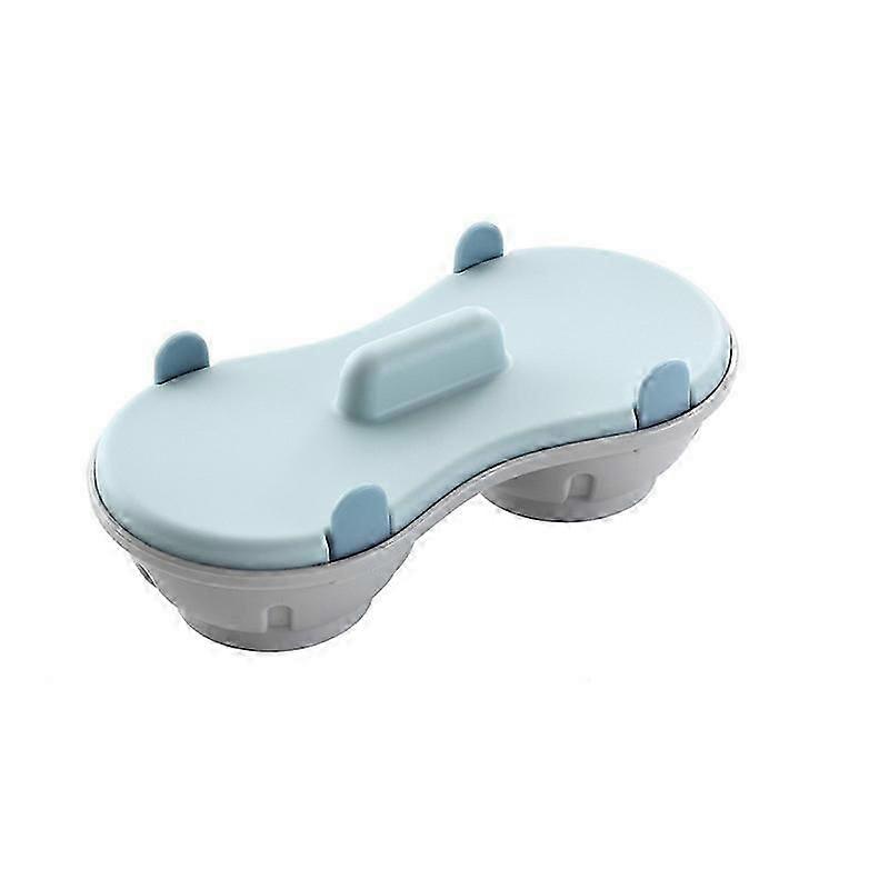 Microwave two-compartment steaming tray, steaming egg mold, kitchen tool (blue)