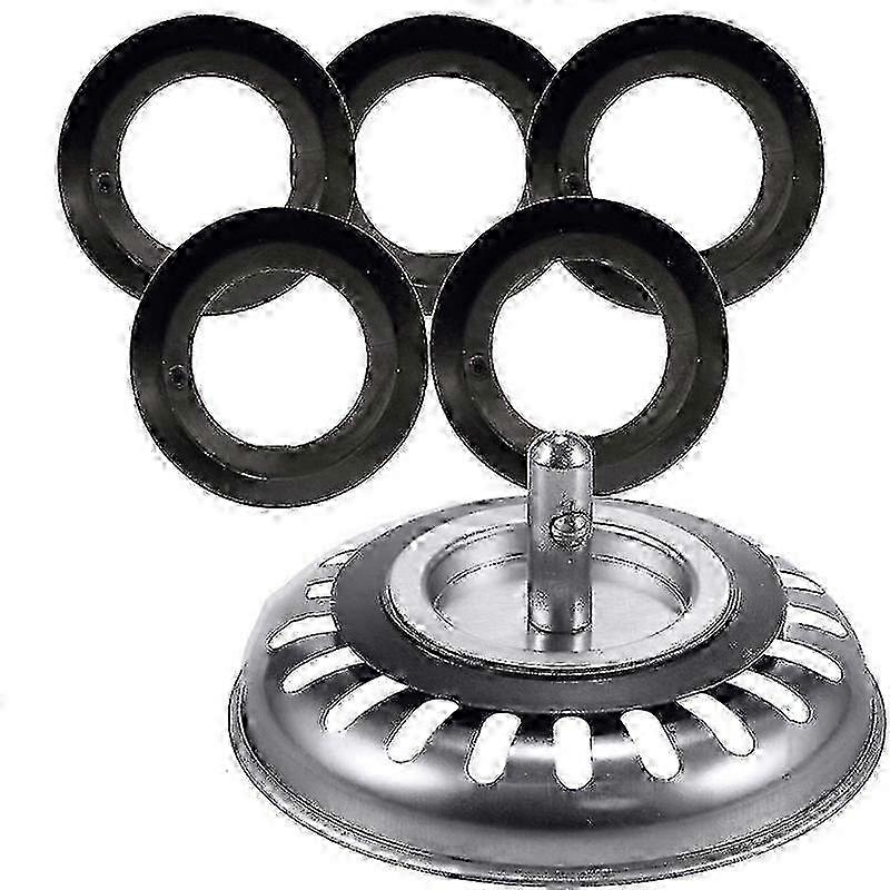 INF Rubber Seals 5-Pack Replacement for Drain Strainers