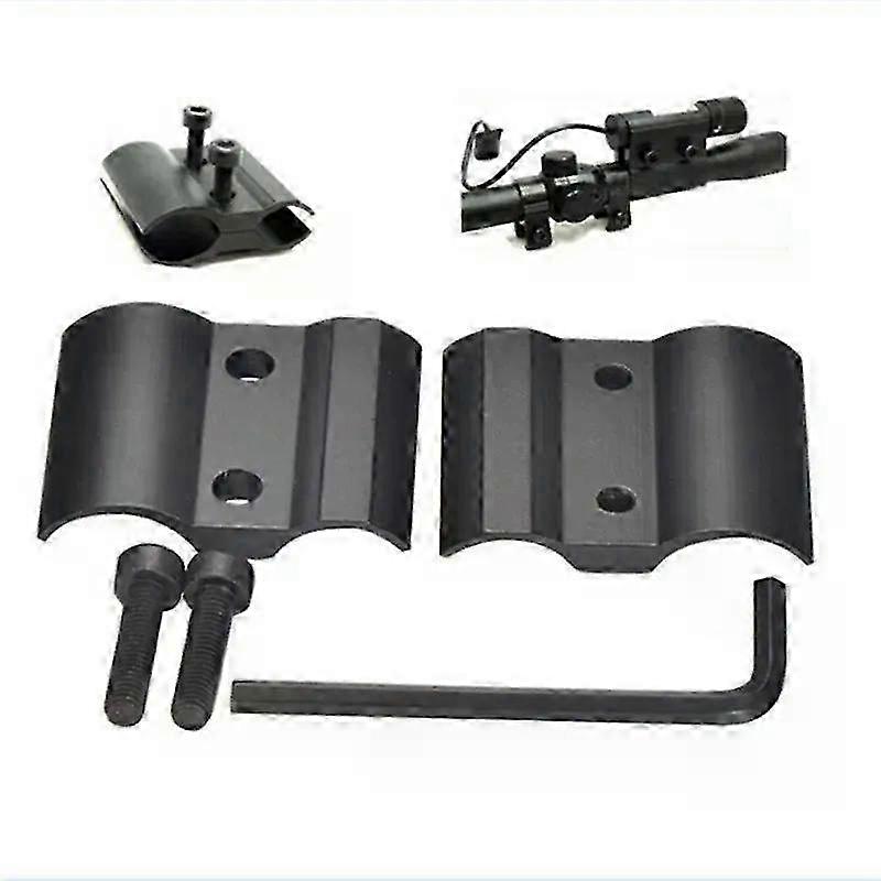 Black Fixed Tube Clamp Bracket compatible with Telescope Flashlight-Universal Clamp Mount compatible with Optical Instruments
