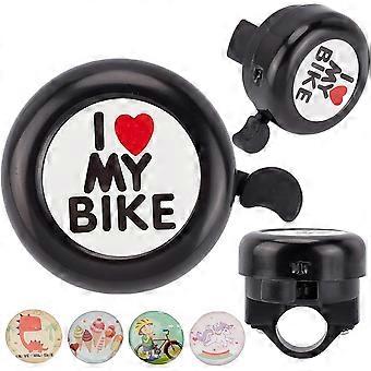 I Love My Bike Bicycle Bell Aluminum Alloy Bike Bells Ring Round Pink Loud Sound Cycling Handlebars Bells with making kit