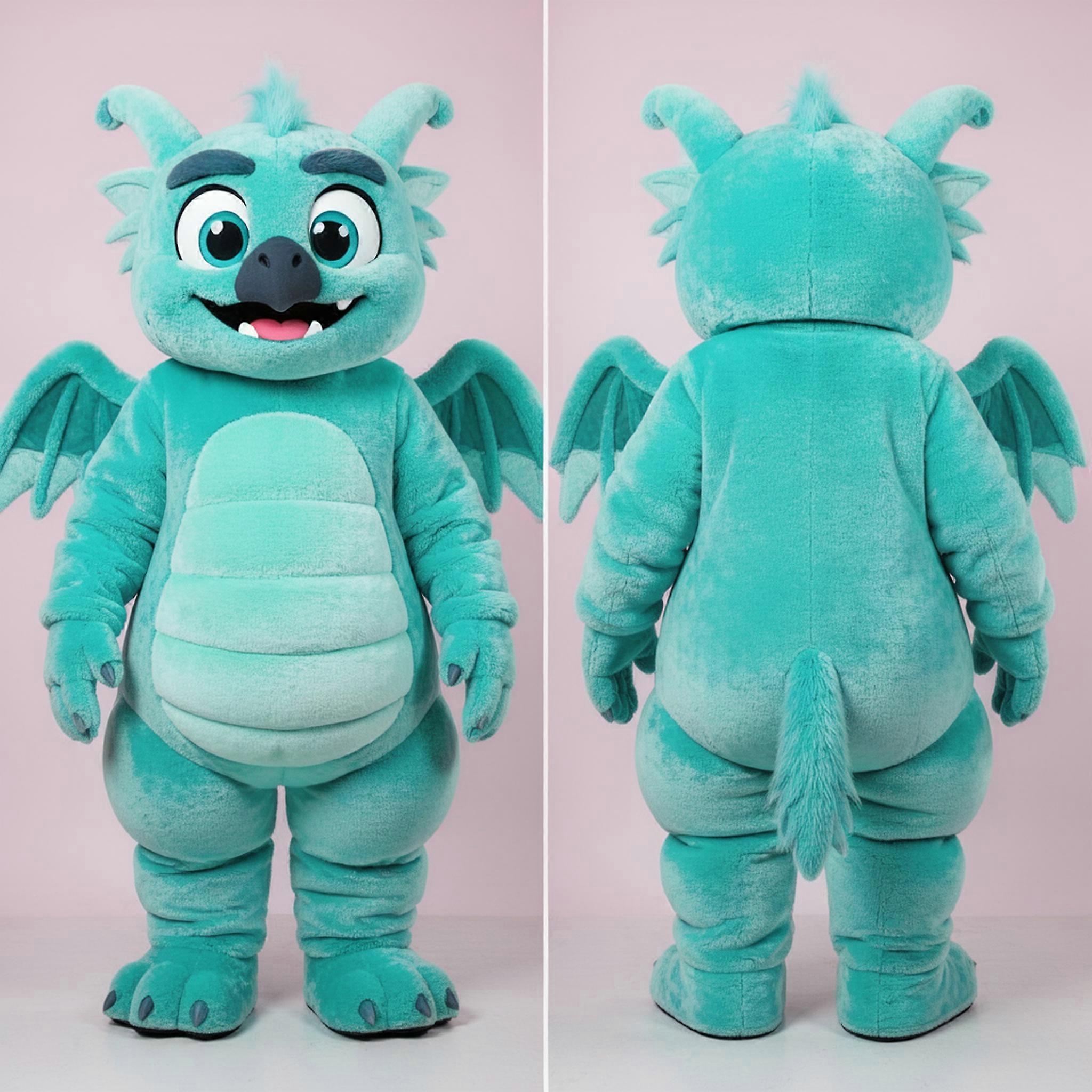 MASTICOT Turquoise Cartoon Harpy Mascot