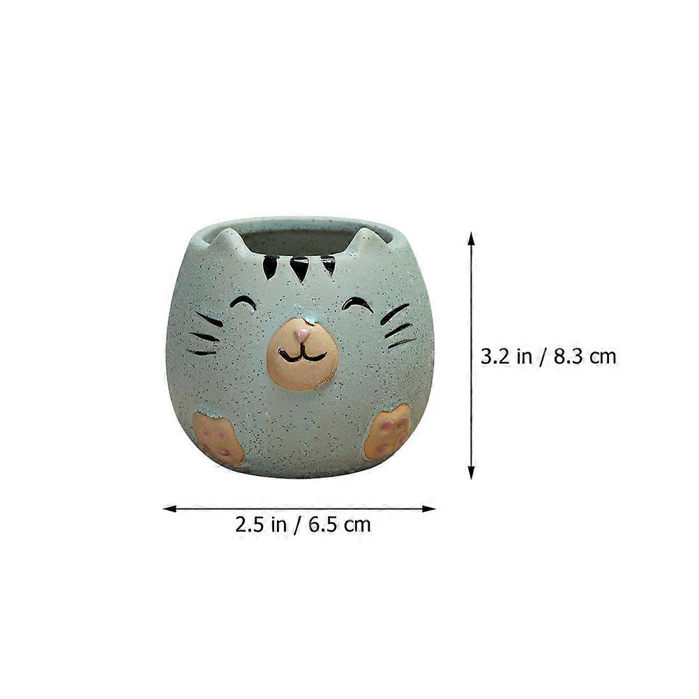 Ceramic Multi-Function Succulent Pot for Indoor Plants 2Pcs Pack