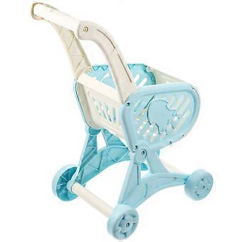 Toddler Mini Shopping Cart Toy for Pretend Play Durable Blue