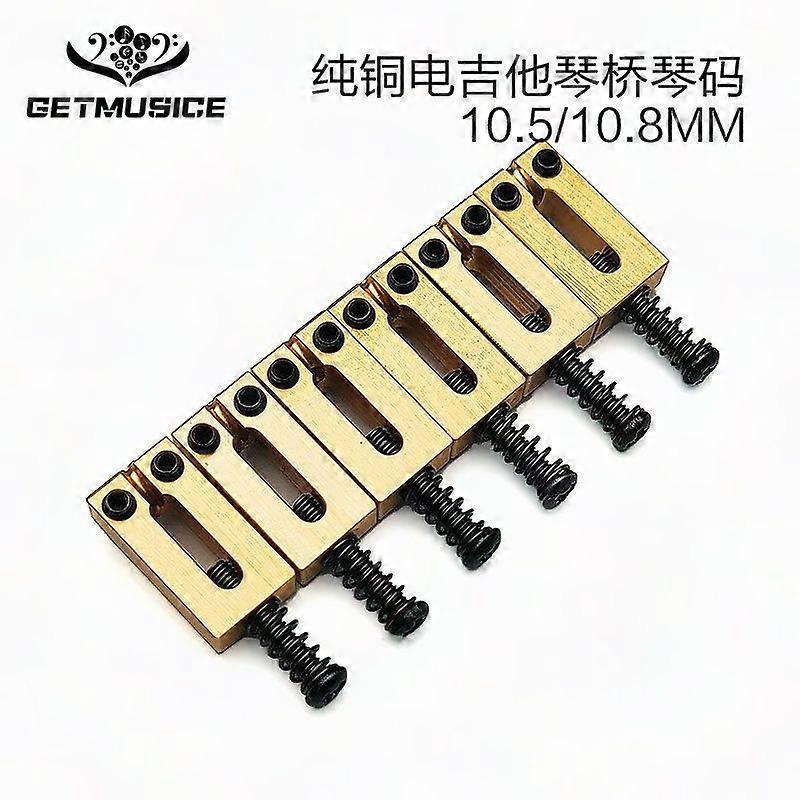 6 Set Bridge Saddle for Solid Brass Electric Guitar Bridge Bridge Code String Pull String Code String Saddle (Silver)
