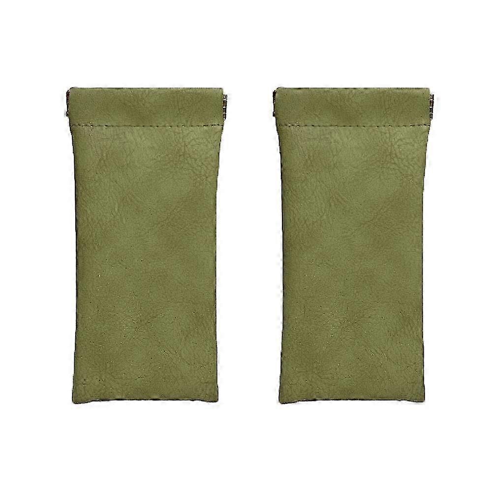 Soft Composite-Lined Leather Snap Pouch