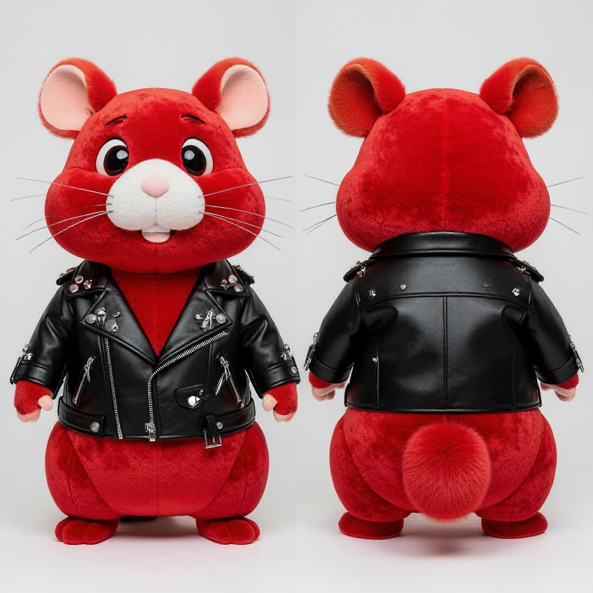 MASTICOT Crimson Cartoon Hamster Mascot