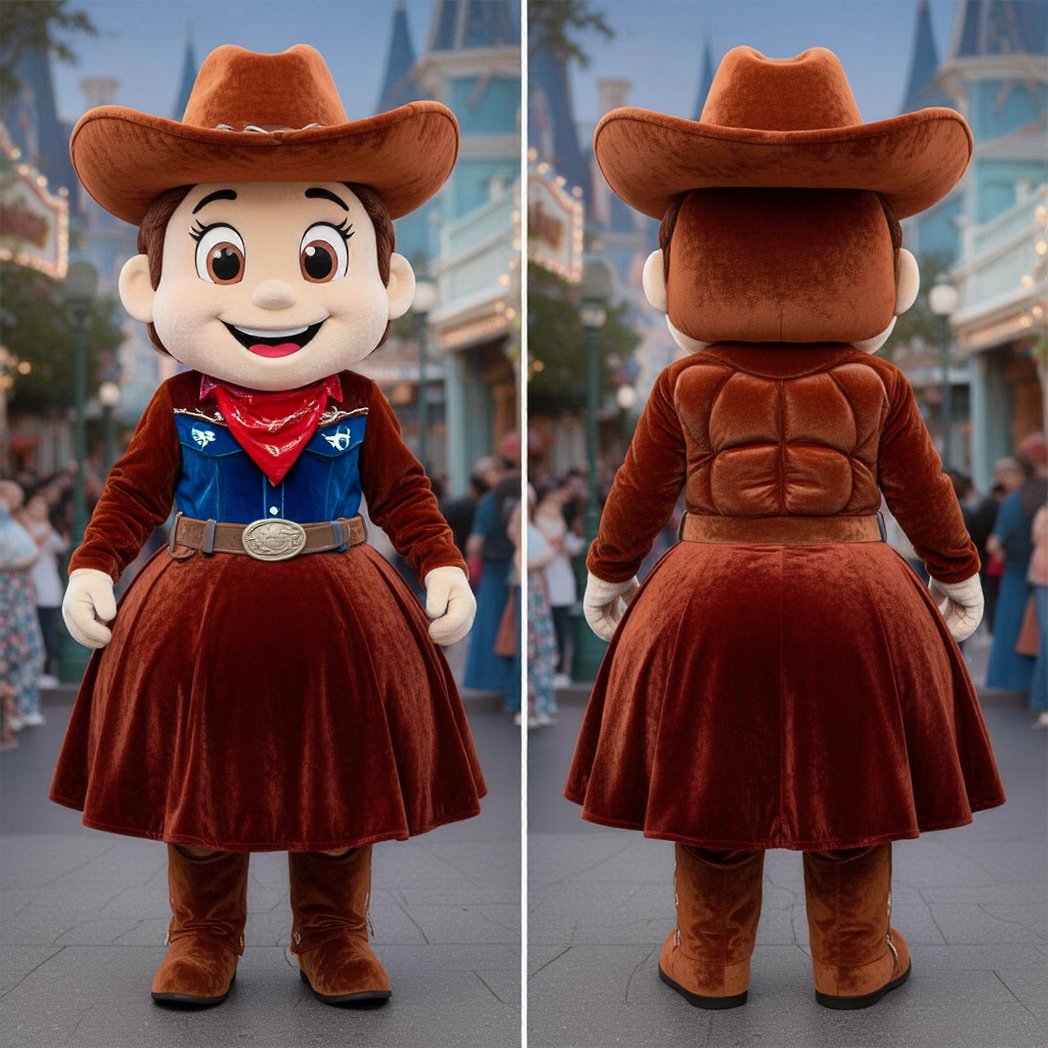 MASTICOT Rust Cartoon Cowboy Mascot