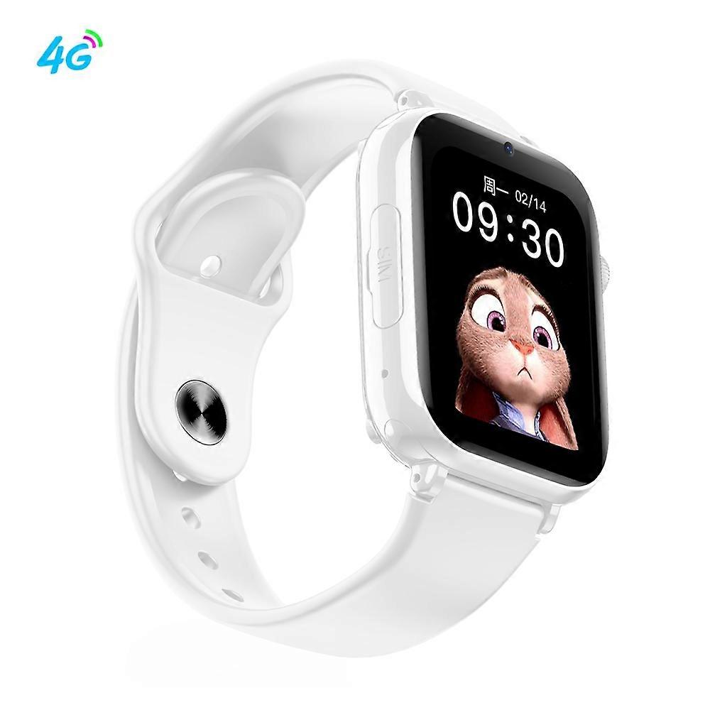 Montre connectée 2025 pour enfants : géolocalisation, appels, carte SIM, appareil photo, réveil, cadeau électronique pour garçons et filles - Blanche