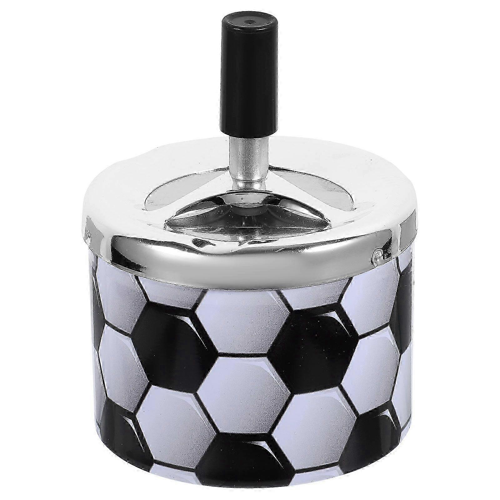 Durable Rotating Lid Metal Ashtray