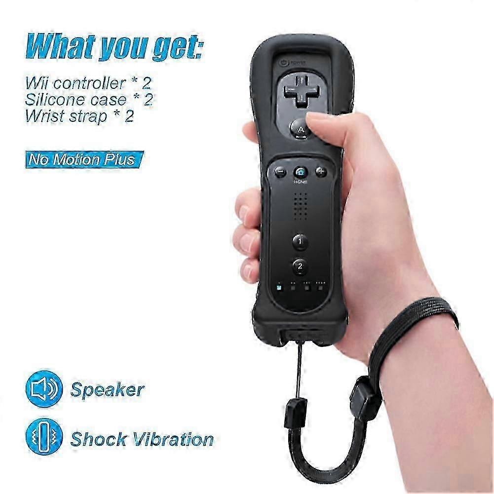 2 Pack Wii Wii U Remote with Case Strap