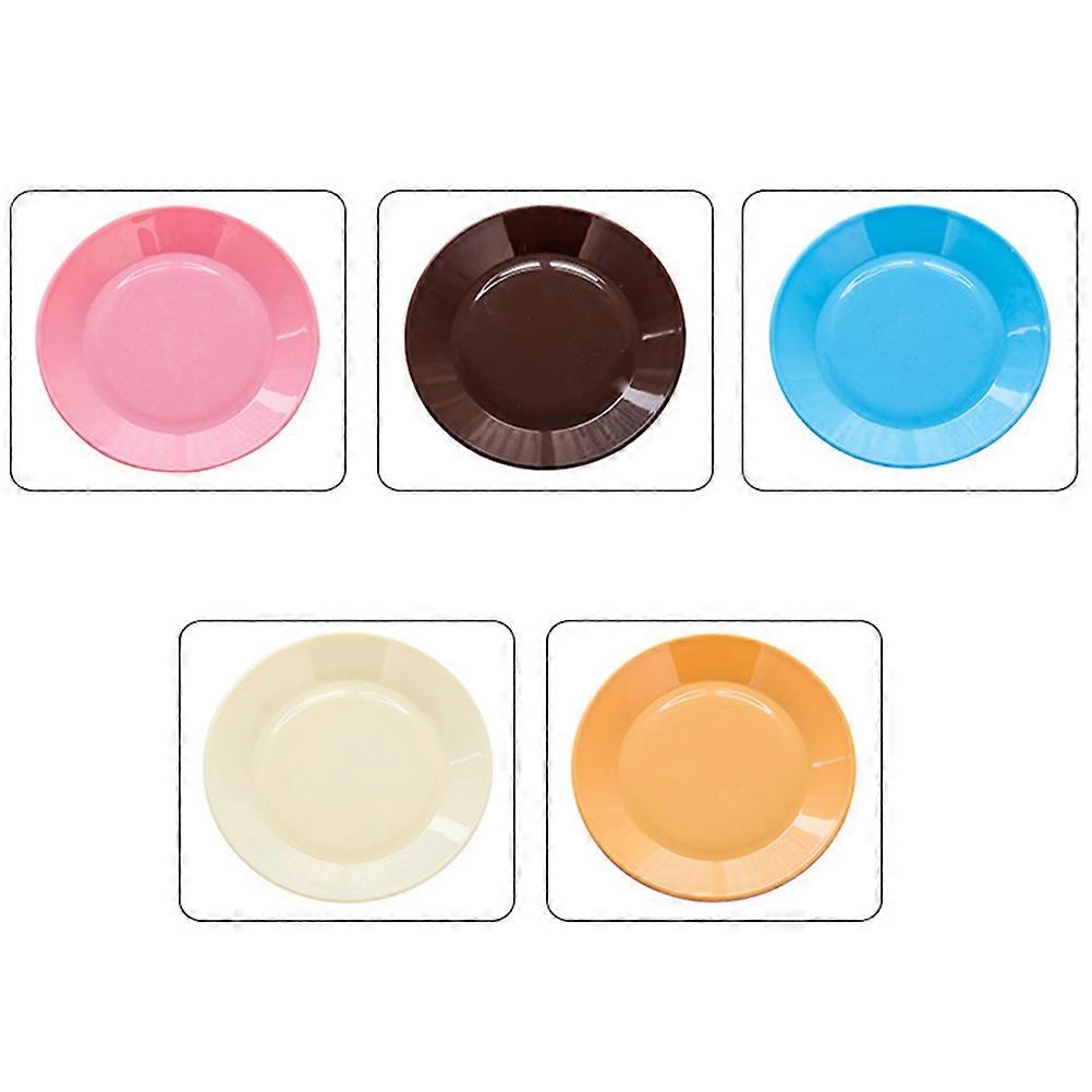 Plastic Snack Plate Round Flat Appetizer Plate for Kitchen