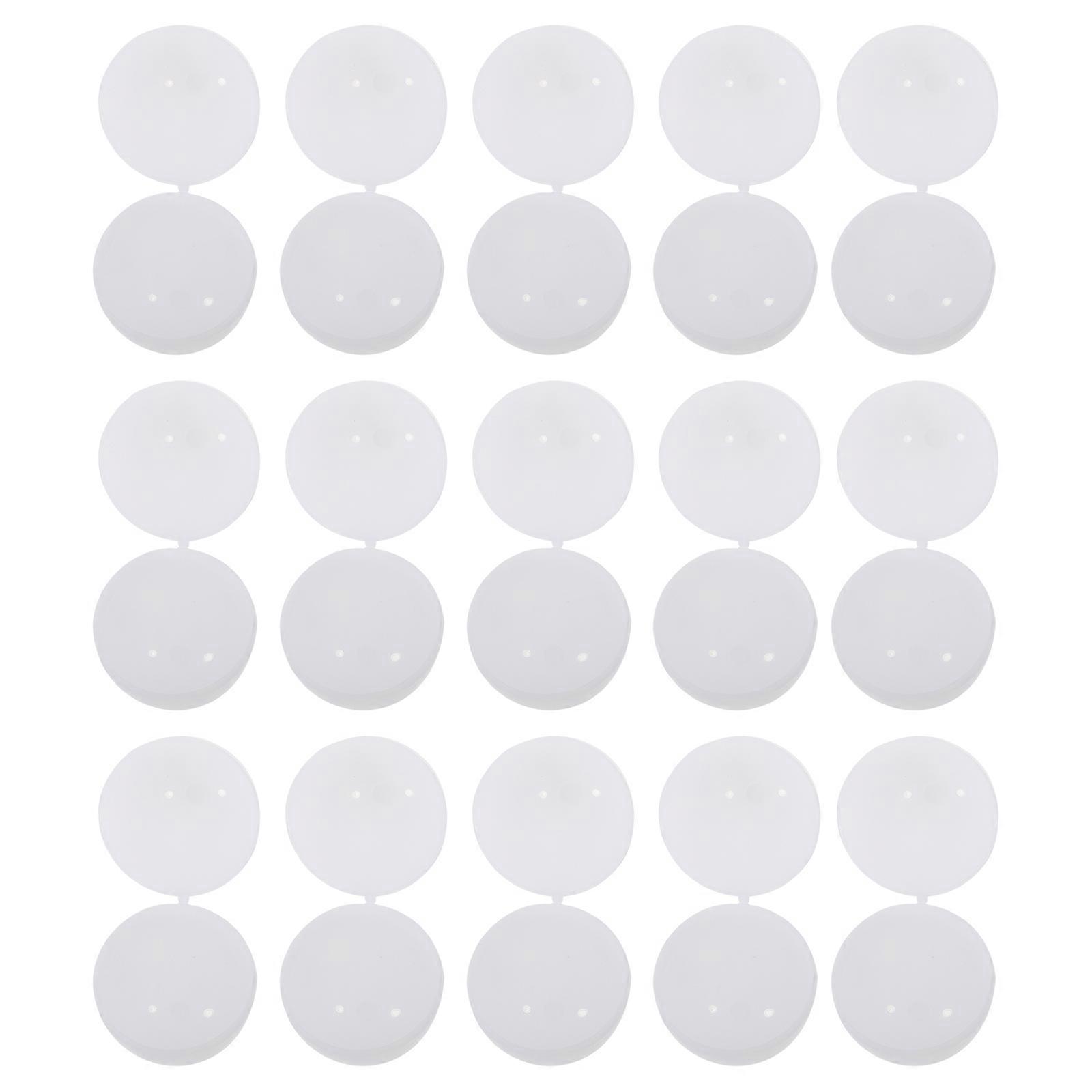 White Plastic Open-Design Egg for Easter Painting 24Pcs Creative Toy Set