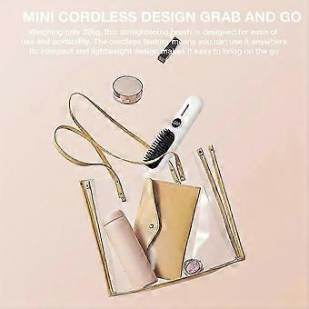 Electric Hot Comb Multifunctional Straight Hair Straightener Comb Negative Ion Anti-Scalding Styling Tool White-SFYGV