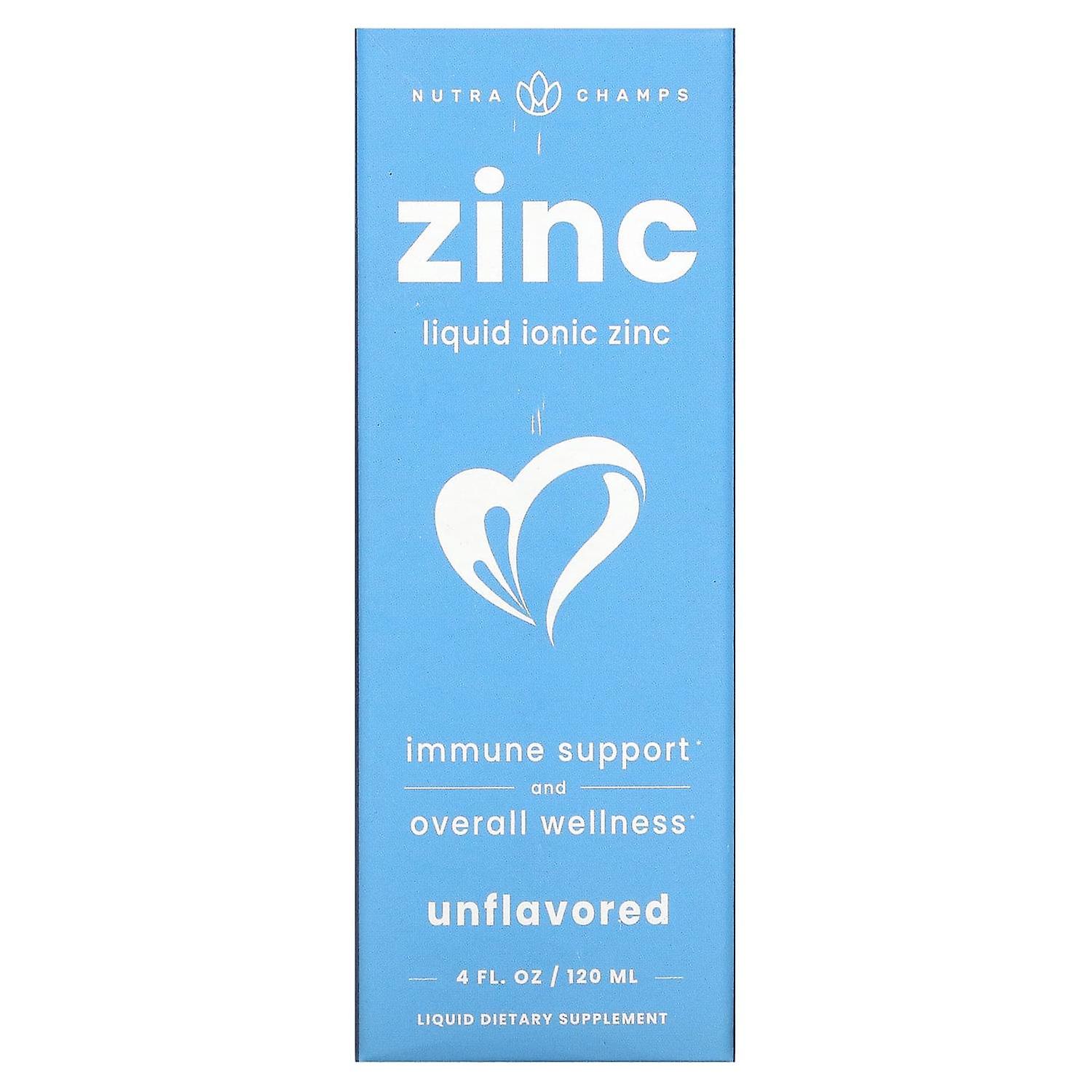 NutraChamps, Zinc, Liquid Ionic, Unflavored, 4 fl oz (120 ml)