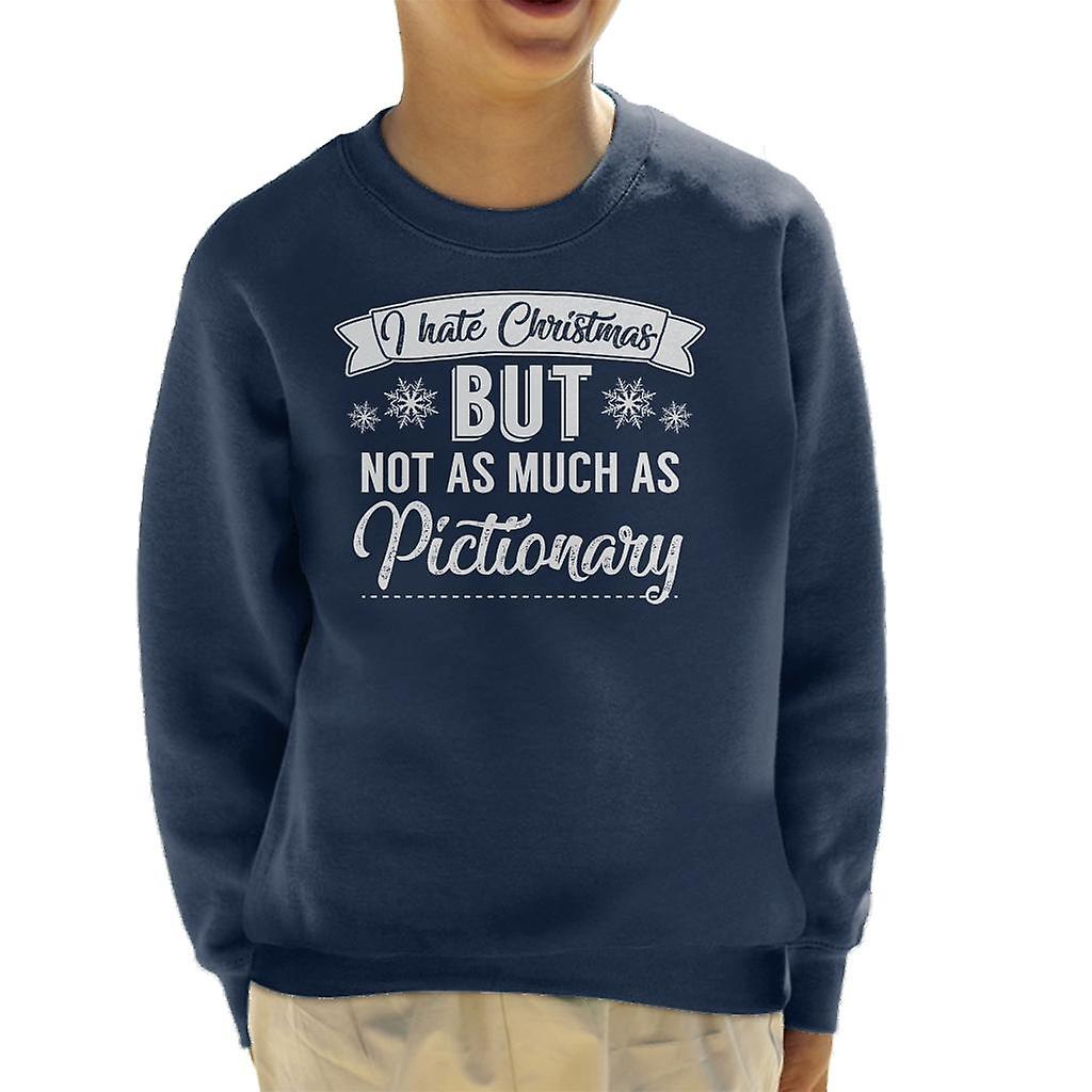 Vihaan joulua mutta ei paljon Pictionary lasten paita