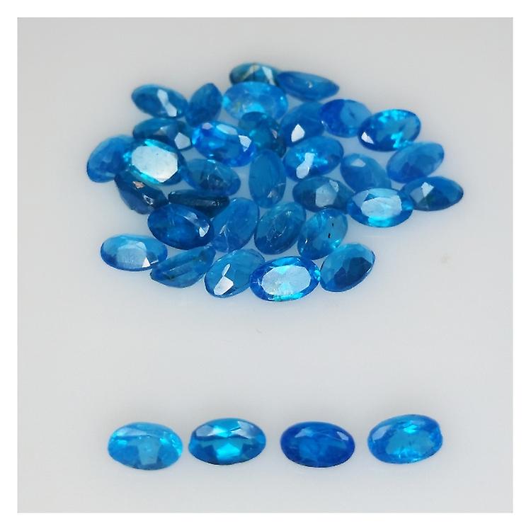 8.98ct Blue Apatite Oval Cut 5x3mm 36pc awo30