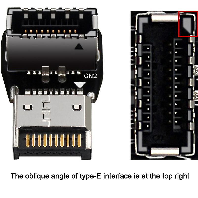 Usb 3.1 Front Panel Internal Connector Type E 90 Degree Angled Adapter