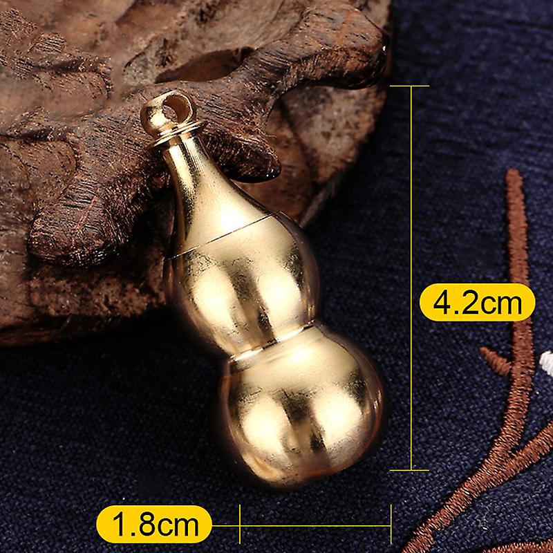 Traditional Chinese Natural Feng Shui Gourd Brass Mental For Health Enhance Buddhist Good Luck Home Ornament Decor