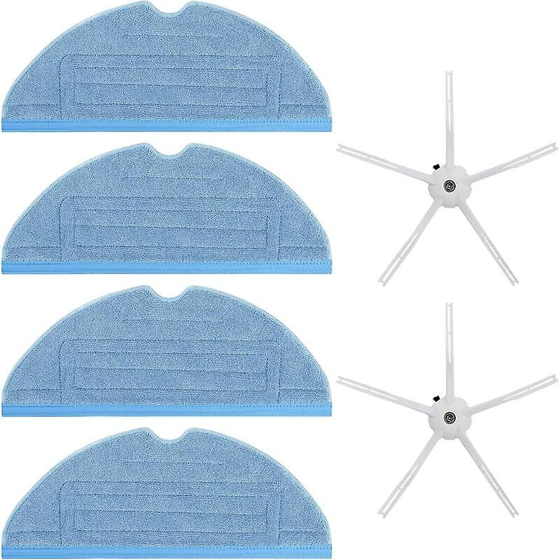 Chiffons de nettoyage en microfibre pour Roborock S7 S7 Plus T7 T7 Plus, Roborock S7 Mop, Kit d’accessoires de remplacement d’aspirateur robot Pack de 4 chiffons et