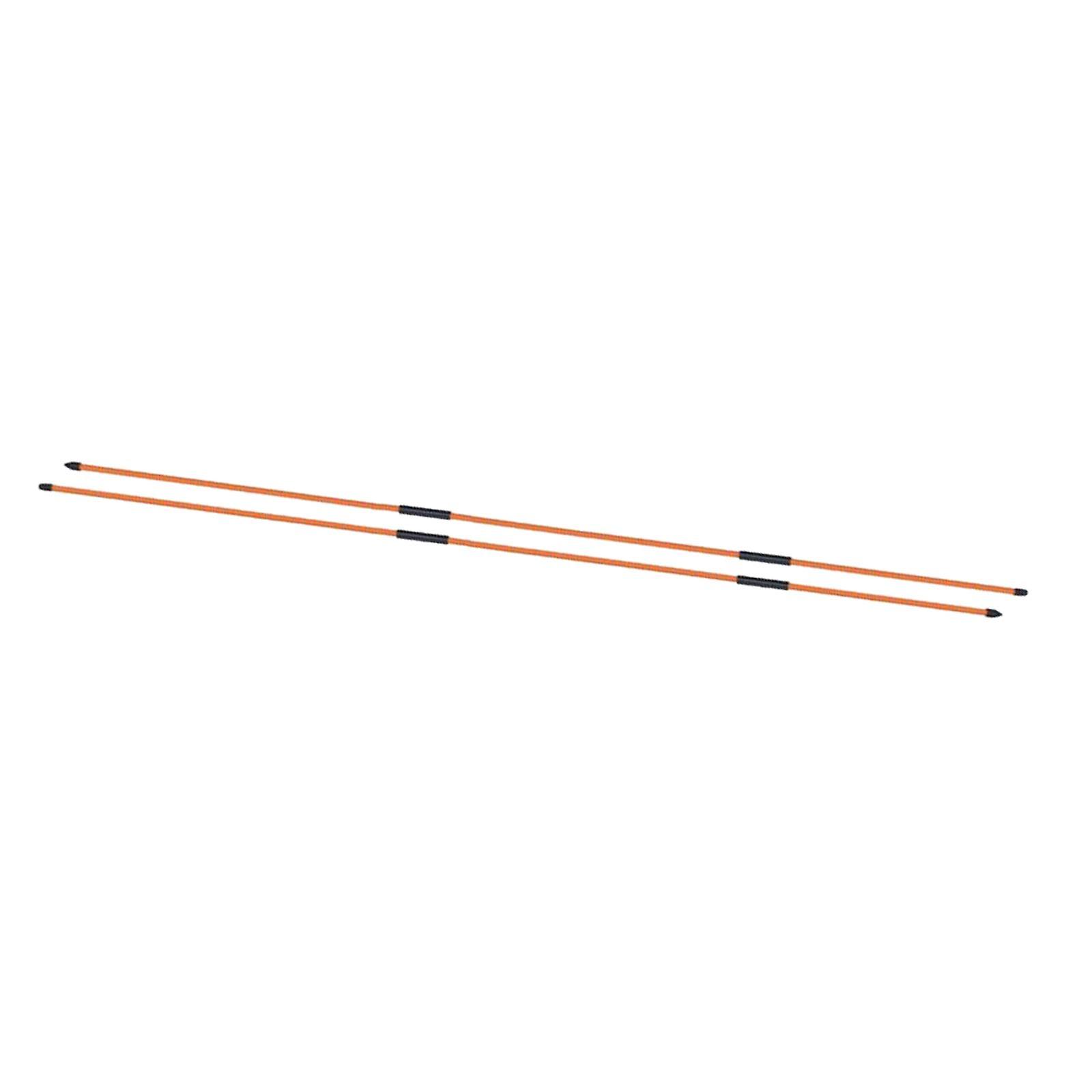 2 pack Golf Alignment Sticks Golf Training Equipment Swing Rod  Orange
