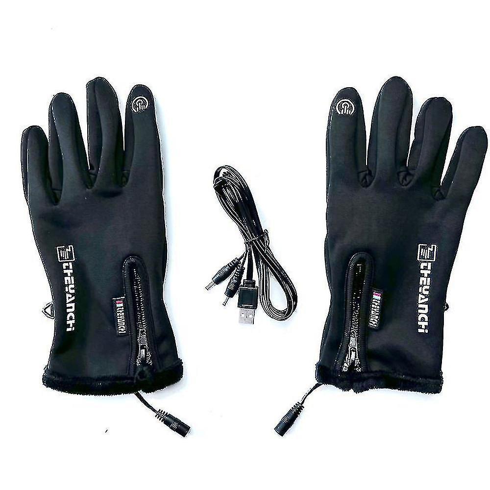 Usb Electric Heated Gloves Winter Hands Warmer Mittens Non-slip Touch Screen Cycling Heated Mittens
