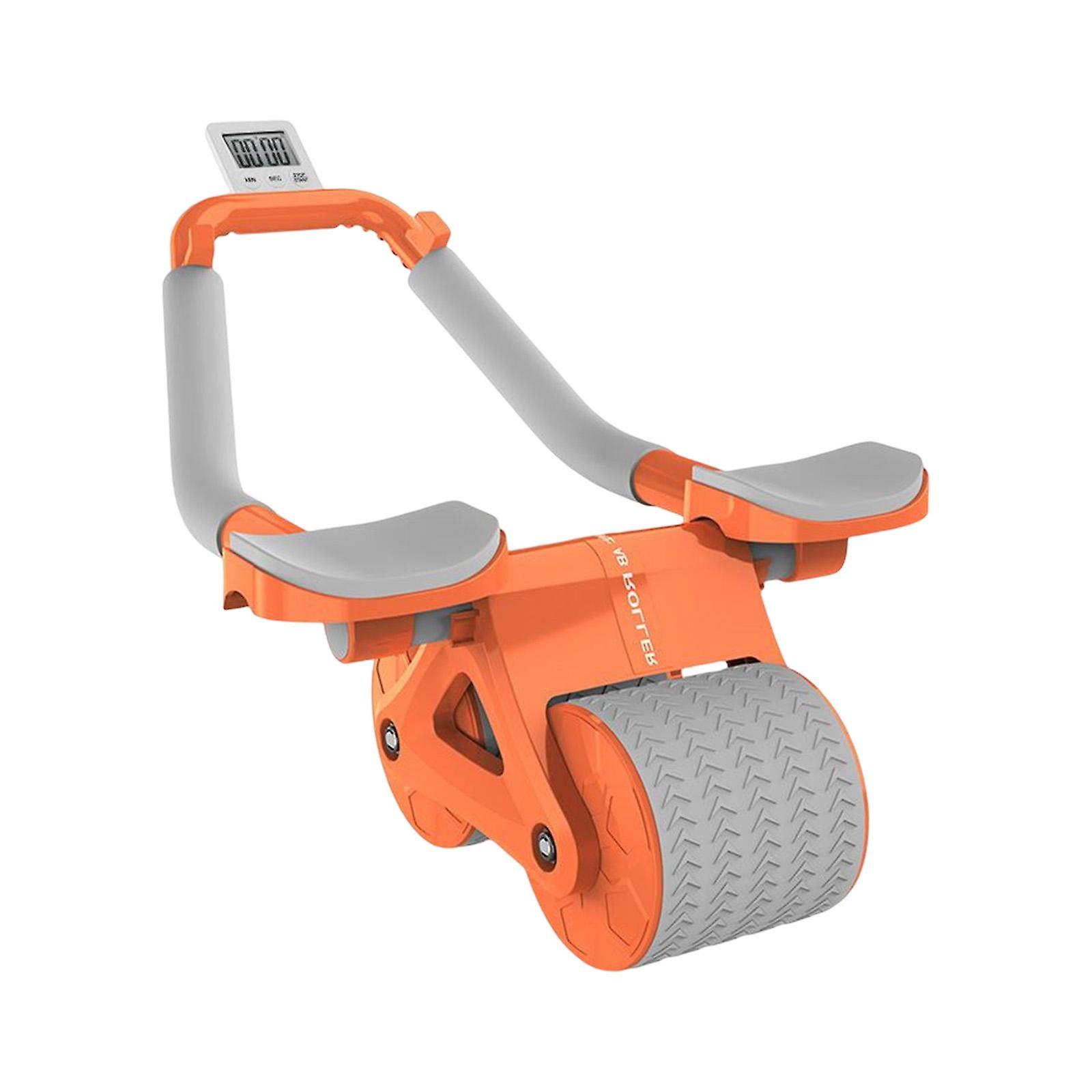 Abdominal Roller Wheel Automatic Return Abdominal Trainer Exercise Equipment Orange
