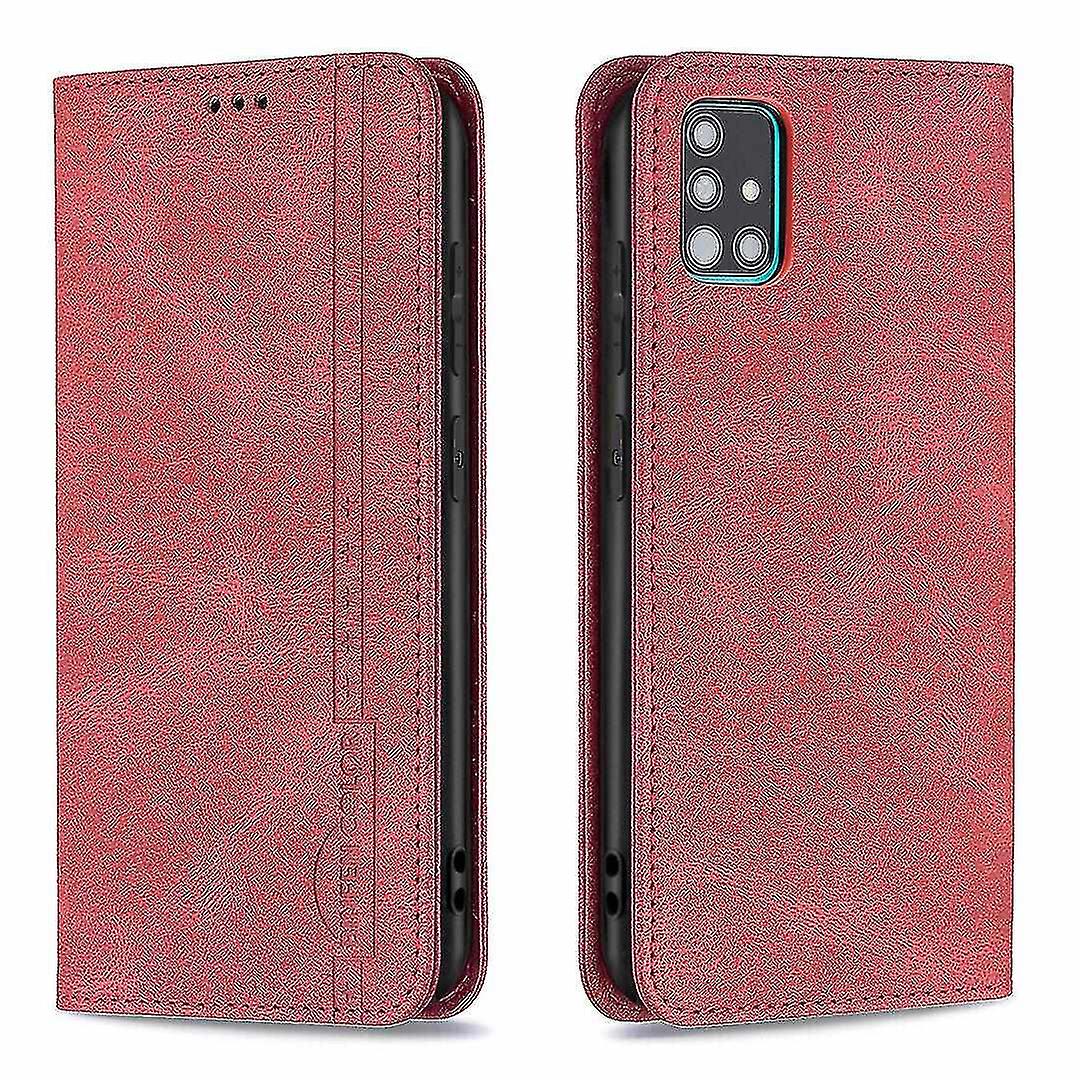 Compatible Samsung Galaxy A51 4g Case Wallet Magnetic Closure Foldable Protective Anti-theft Brush C