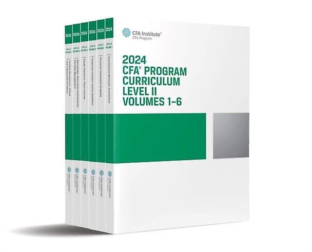 2024 منهج برنامج CFA المستوى الثاني مجموعة المربعات المجلدات 1 6 بواسطة كتاب غلاف عادي لمعهد CFA