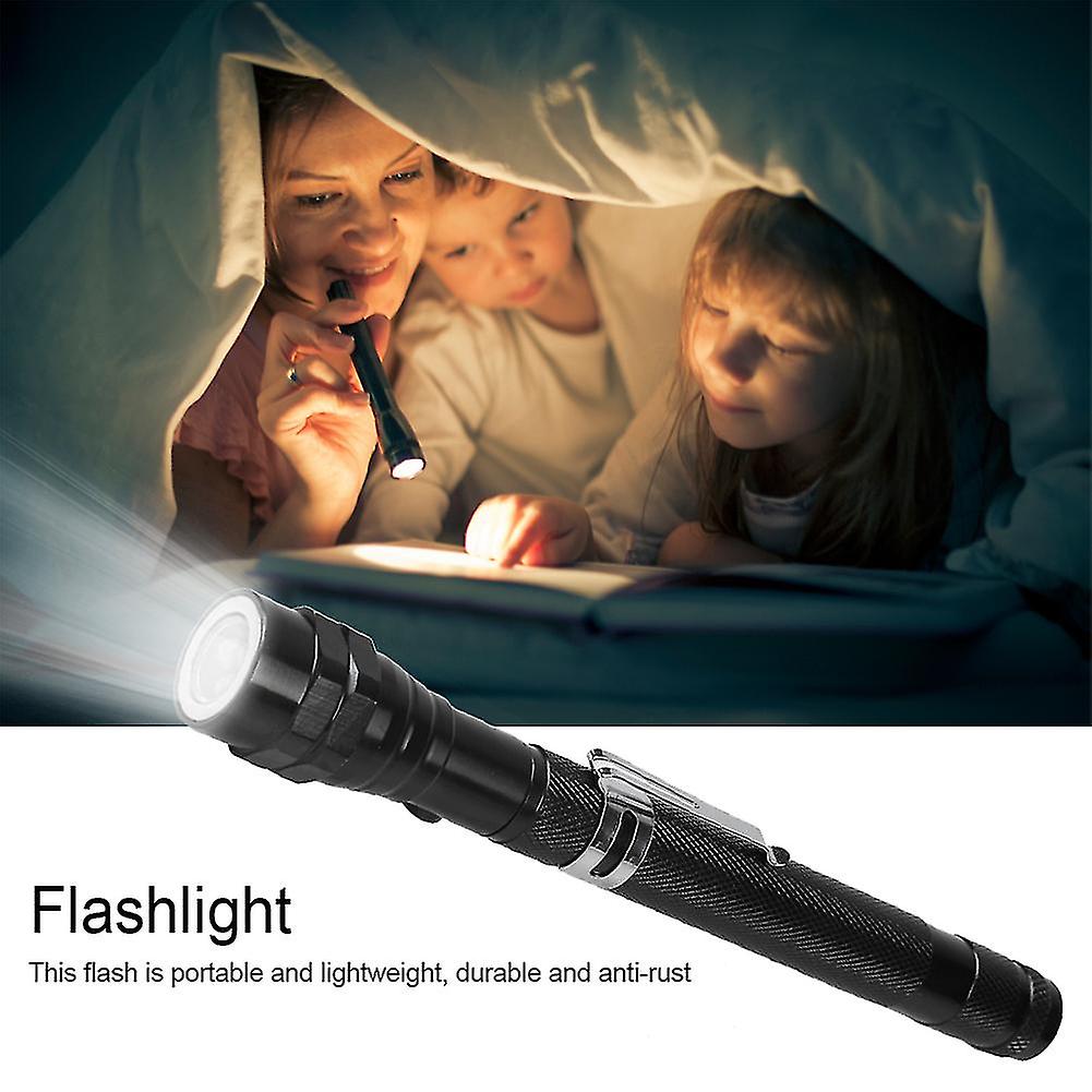 Rankomu LED Flexible Flashlight, Multi-Function Mini Flexible Telescopic LED Flashlight Rotatable Torch with Magnetic End(Black)