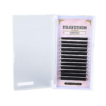 Black Y Shaped False Individual Eyelashes Soft 0.07D Cluster Lashes for Eyelash Extension 8 to 15mm