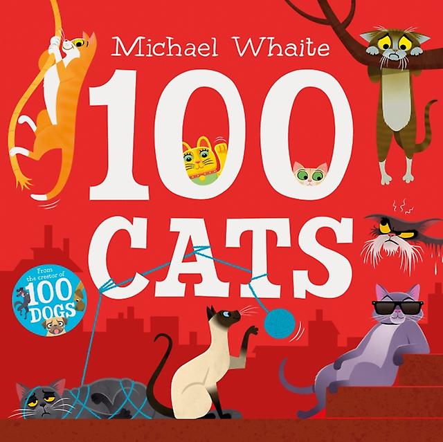 100 Cats by Michael Whaite Paperback Book