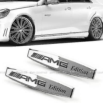 2 X מהדורת Amg פגוש צד מתכת כנף פגוש תג מדבקות סמל לכל הדגמים Slr כל Amgs W176 W204 W205